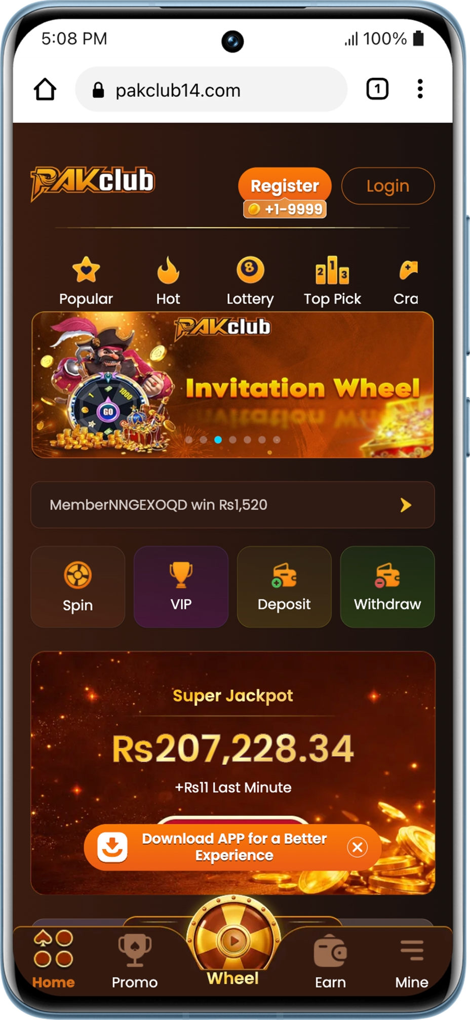 pakclub-game-dashboard