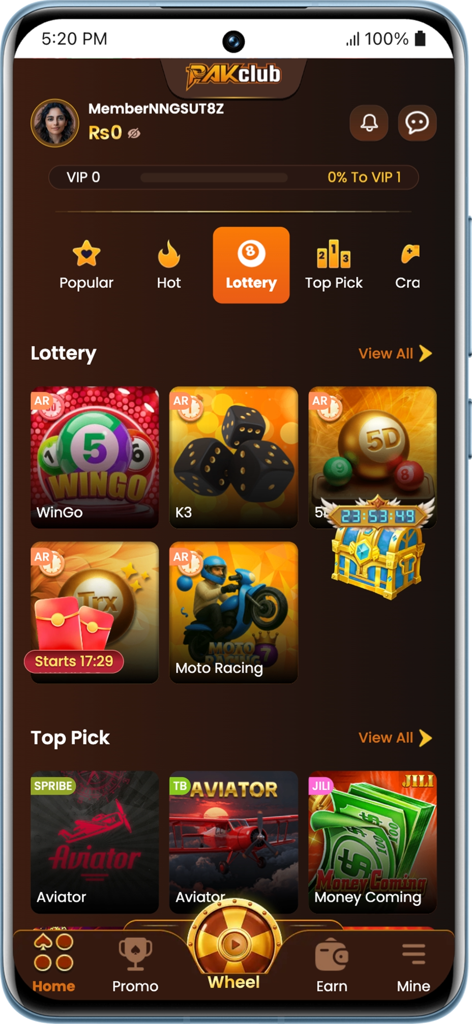 pakclub-lottery-games